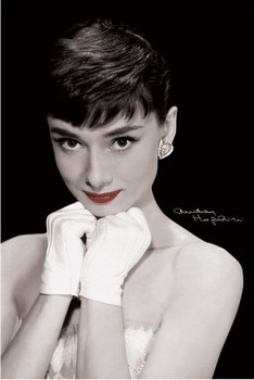 Audrey Hepburn Poster on Audrey Hepburn   Red Lips Posters   Art Prints